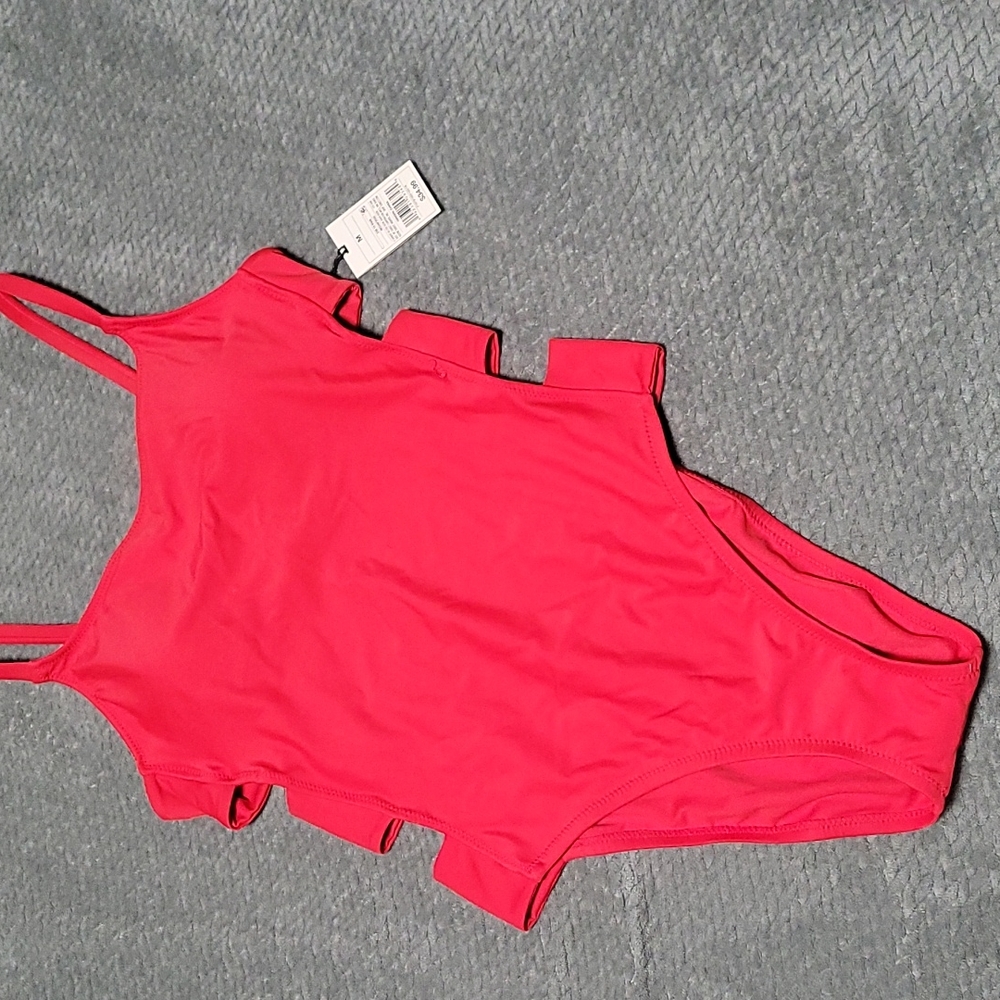 Red swimsuit